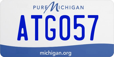 MI license plate ATG057