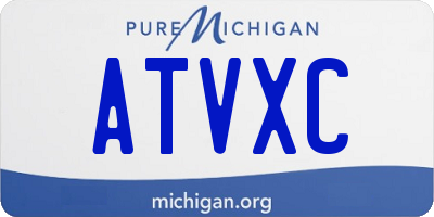 MI license plate ATVXC