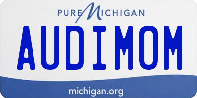 MI license plate AUDIMOM