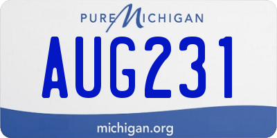 MI license plate AUG231