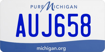 MI license plate AUJ658