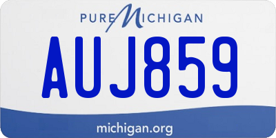 MI license plate AUJ859