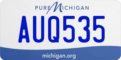 MI license plate AUQ535