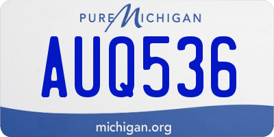 MI license plate AUQ536