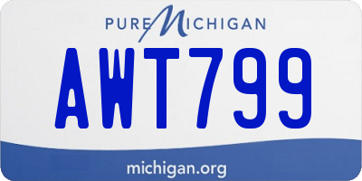 MI license plate AWT799