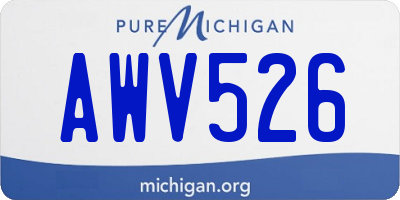 MI license plate AWV526