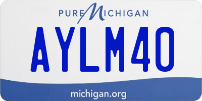 MI license plate AYLM40