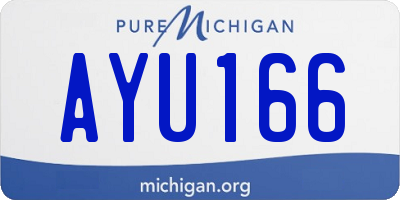 MI license plate AYU166