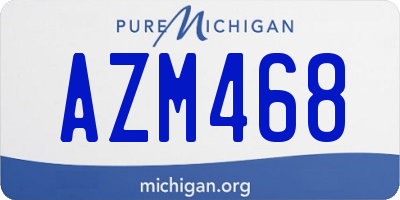 MI license plate AZM468