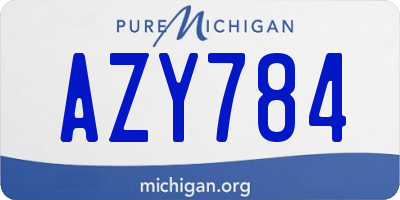 MI license plate AZY784