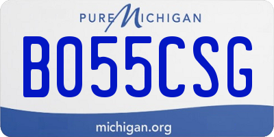 MI license plate B055CSG