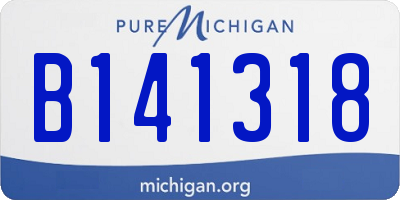 MI license plate B141318