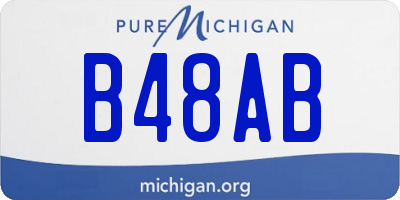 MI license plate B48AB