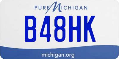 MI license plate B48HK