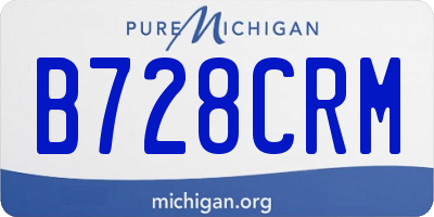 MI license plate B728CRM