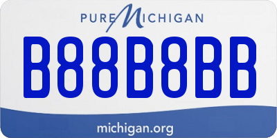 MI license plate B88B8BB