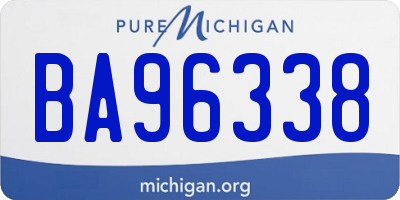 MI license plate BA96338