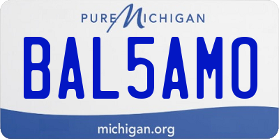 MI license plate BAL5AMO