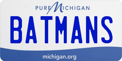 MI license plate BATMANS