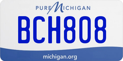 MI license plate BCH808