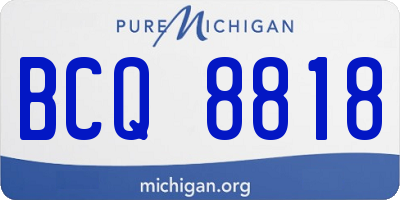 MI license plate BCQ8818