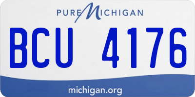 MI license plate BCU4176