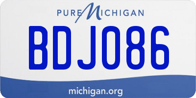 MI license plate BDJ086