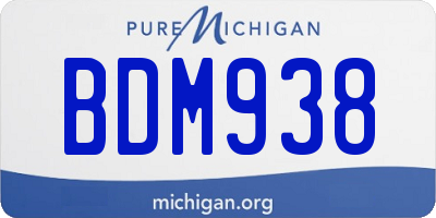 MI license plate BDM938