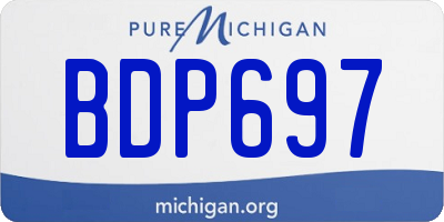 MI license plate BDP697