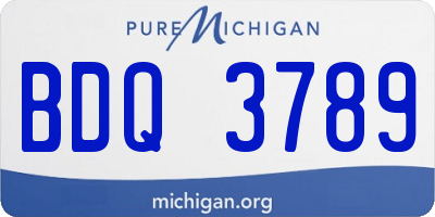 MI license plate BDQ3789