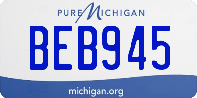 MI license plate BEB945