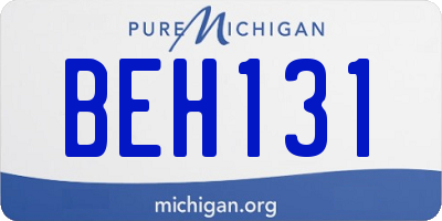 MI license plate BEH131