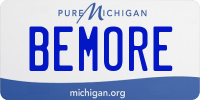 MI license plate BEMORE