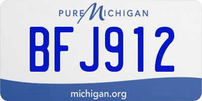 MI license plate BFJ912