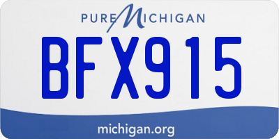 MI license plate BFX915