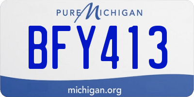 MI license plate BFY413