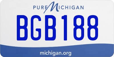 MI license plate BGB188