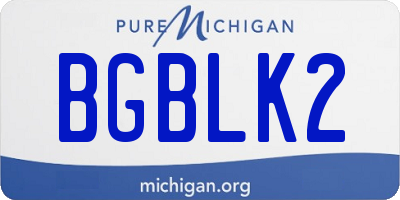 MI license plate BGBLK2