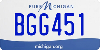 MI license plate BGG451