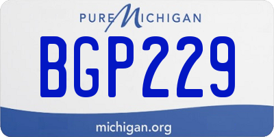 MI license plate BGP229