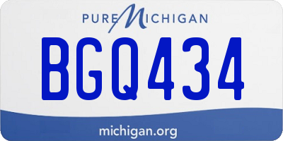 MI license plate BGQ434