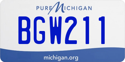 MI license plate BGW211