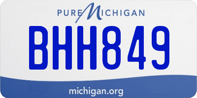 MI license plate BHH849