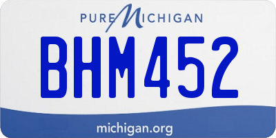 MI license plate BHM452