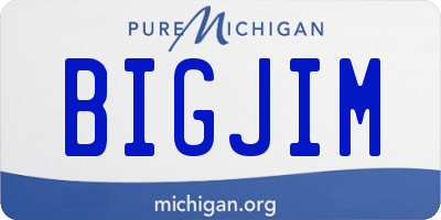 MI license plate BIGJIM