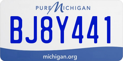 MI license plate BJ8Y441