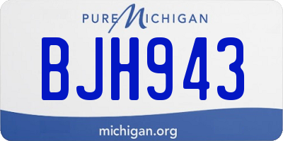 MI license plate BJH943