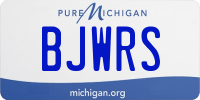 MI license plate BJWRS