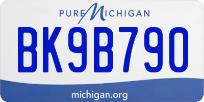 MI license plate BK9B790