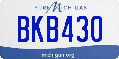 MI license plate BKB430